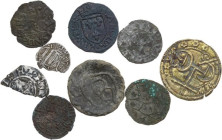Lotto di nove (9) monete di varie zecche ed epoche tra cui una tessera di Firenze.