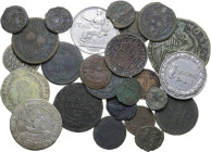 Residuo di collezione comprendente ventisei (26) monete di vari metalli, epoche e zecche. AG,AE,MI.