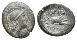 KINGS OF THRACE (Macedonian). Lysimacheia. Lysimachos (305-281 BC). Ae. 2.42 g 15.35 mm