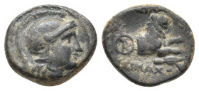 KINGS OF THRACE (Macedonian). Lysimacheia. Lysimachos (305-281 BC). Ae. 2.60 g 14.50 mm