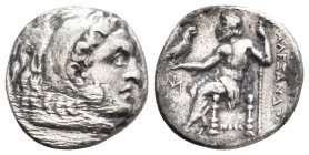 KINGS OF MACEDON. Alexander III 'the Great' (336-323 BC). AR Drachm. 3.99 g. 19 mm.