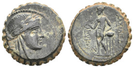 SELEUKID KINGDOM. Antiochos III Megas.(Circa 223-187 BC).Ae. 10.71 g 21.4 mm