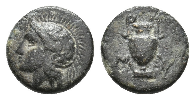 AEOLIS. Myrina. (4th century BC). Ae. 0.94 g 9.85 mm