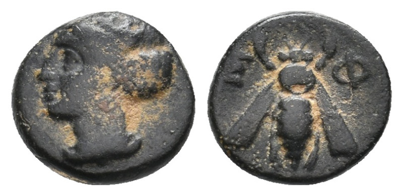 IONIA. Ephesos. (Circa 375-325 BC). Ae. 1.26 g 9.95 mm