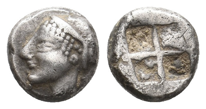 IONIA. Phokaia. (Circa 521-478 BC). AR Obol. 1 g 8.90 mm