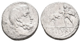 L. Titurius L. f. Sabinus, 89 BC. AR Denarius. Rome. 3.96 g. 18 mm.