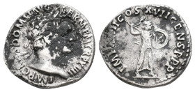 DOMITIAN Caesar, 69-81 AD. AR, Denarius. Rome. 3.42 g. 19.50 mm.