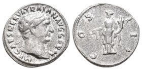 TRAJAN, 98-117 AD. AR, Denarius. Rome. 2.54 g. 17.85 mm.