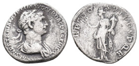 TRAJAN, 98-117 AD. AR, Denarius. Rome. 2.86 g. 18.30 mm.