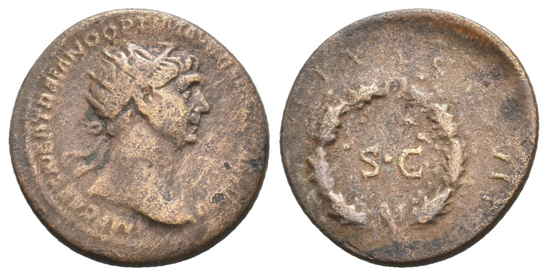 TRAJAN, 98-117 AD. AE, As. Rome. Struck for use in the East. 3.63 g. 19.70 mm.