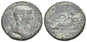 TRAJAN, 98-117 AD. Rome. AE, Dupondius, 12.32 g. 26.05 mm.