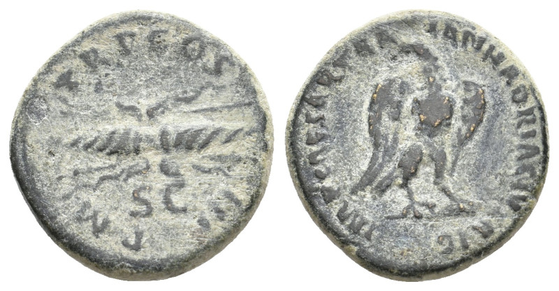 HADRIAN, 117-138 AD. AE, Quadrans. Rome. 4.27 g. 18 mm.