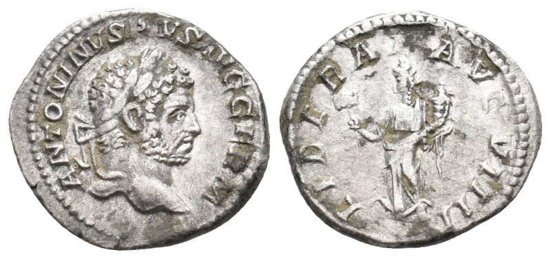 CARACALLA, 197-217 AD. AR, Denarius. Rome. 3.03 g. 19.20 mm.