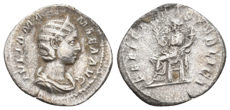 JULIA MAMAEA Augusta, 222-235 AD. AR, Denarius. Rome. 2.66 g. 20.20 mm.