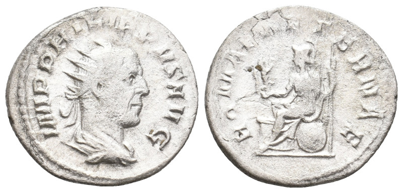 PHILIP I 'THE ARAB', 244-249 AD. AR, Antoninianus. Rome. 3.24 g. 22.25 mm.