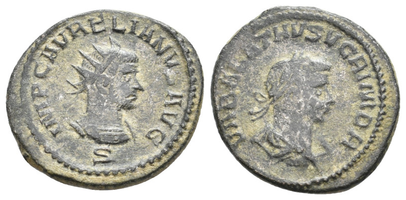 AURELIAN with VABALATHUS, 270-275 AD. AE, Antoninianus. Antioch. 4.48 g. 21.75 m...