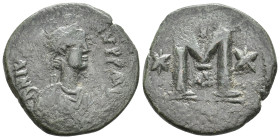 JUSTIN I, 518-527 AD. AE, Follis. Uncertain mint. 17.70 g. 33.70 mm.
