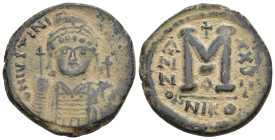 JUSTINIAN I, 527-565 AD. AE, Follis. Nicomedia. 19 g 33.40 mm.