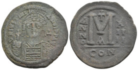 JUSTINIAN I, 527-565 AD. AE, Follis. Constantinople. 22.23 g. 38.70 mm.