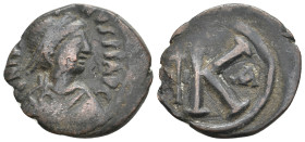 JUSTINIAN I, 527-565 AD. AE, Half Follis. 8.50 g. 27.4 mm.