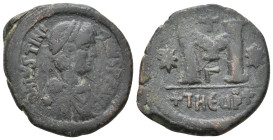 JUSTINIAN I, 527-565 AD. AE, Follis. Theoupolis (Antioch) 15.14 g. 32.70 mm.