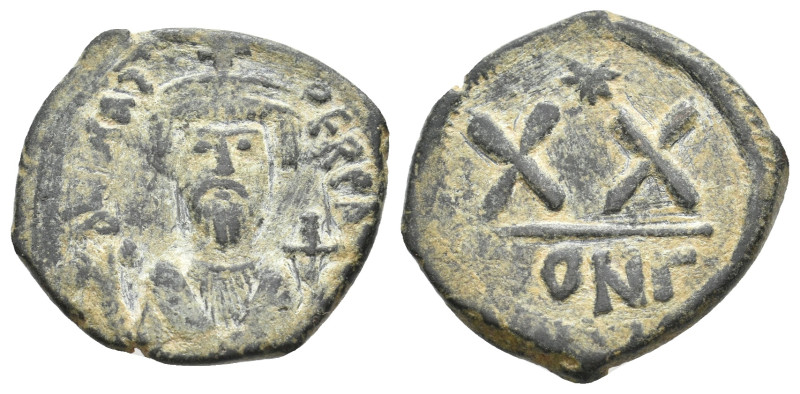 PHOCAS, 602-610 AD. AE, Follis. Constantinople. 5.94 g. 23.40 mm.