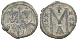 NICEPHORUS I with STAURACİUS, 802-811 AD. Follis. Constantinople. 6.62 g. 23.50 mm.