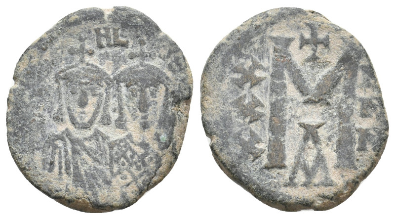 MICHAEL I and THEOPHYLACTUS. 811-813 AD. AE Follis. Constantinople. 4.36 g. 21.7...