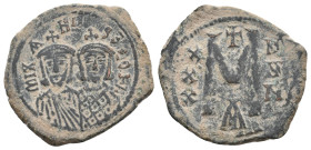 MICHAEL I and Theophylactus. 811-813 AD. AE, Follis. Constantinople. 5.47 g. 25.20 mm.