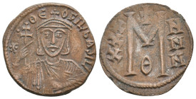 THEOPHILUS, 829-842 AD. AE, Follis. Constantinople. 6.18 g. 26.30 mm.