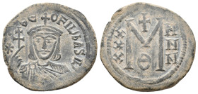 THEOPHILUS, 829-842 AD. AE, Follis. Constantinople. 7.93 g. 28.35 mm.