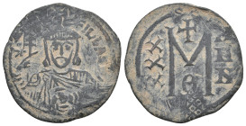 THEOPHILUS, 829-842 AD. AE, Follis. Constantinople. 5.37 g. 28.90 mm.