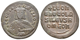 LEO VI The Wise, 886-912 AD. AE, Follis. Constantinople. 7.35 g. 29 mm.