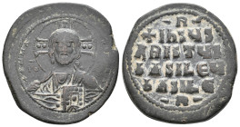 Anonymous Folles. Class A2. Attributed to BASIL II & CONSTANTINE VIII, 976-1025 AD. AE, Follis. Constantinople. 16.72 g. 35.20 mm.