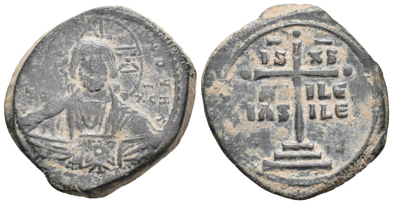 Anonymous Folles. Class B. Attributed to ROMANUS III, 1028-1034 AD. AE, Follis. ...