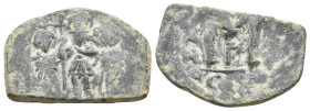 Islamic, Arab-Byzantine. Imitation of a HERACLIUS, MARTINA and HERACLIUS CONSTANTINE. 610-641 AD. AE, Follis. Theoupolis (Antioch). 4.70 g. 25.90 mm.
