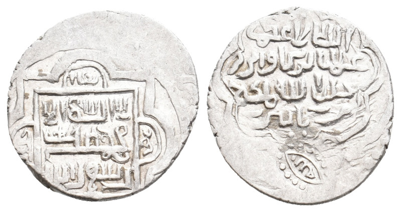 ERETNIDS: ALI BEG, 1366-1380 AD, AR akçen, Erzincan Mint. 1.66 g. 18.10 mm.