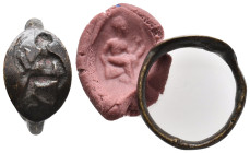 ANCIENT ROMAN BRONZE RING (1ST-5TH CENTURY AD.)
Condition : See picture. No return.
Weight : 4.32 g
Diameter: