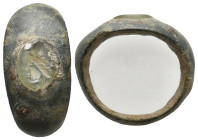 ANCIENT ROMAN BRONZE RING (1ST-5TH CENTURY AD.)
Condition : See picture. No return.
Weight : 9.40 g
Diameter: 26.40 mm