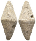 ANCIENT GREEK PB SLING BULLET. (CIRCA 4TH-1ST CENTURY BC).
Condition : See picture. No return
Weight : 40.24 g
Diameter : 38.95 mm
