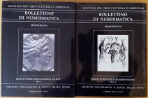 Bollettino di Numismatica - Monete Puniche nelle Collezioni Italiane Parte I-II. 2 volumi Cartonato ed. pp. 141+99, ill. In b/n. Sommario: ENRICO ACQU...