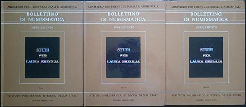 Bollettino di Numismatica, Supplemento al n. 4. Studi per Laura Breglia. 3 voll....