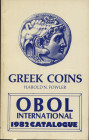 FOWLER A. N. - Greek coins. Chicago, 1981. Pp. 94, ill. nel testo. Ril ed buono stato