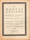 RATTO M. – Milano, 1949. Listino III. a prezzi fissi. Monete greche in oro e argento. Monete romane in oro. Bronzi imperiali. Monete italiane in oro e...