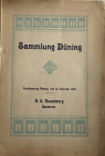 Rosenberg H.S. Sammlung Professor Dr. A. Duning in Quedlinburg. Munzen des Mittelalters und der neueren Zeit. Hannover 12 December 1910. Brossura ed. ...