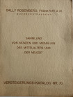Rosenberg S. Katalog No. 70. Sammlung von Munzen und Medaillen des Mittelalters und der Neuzeit. Frankfurt 25 November 1931. Brossura ed. pp. 76, lott...