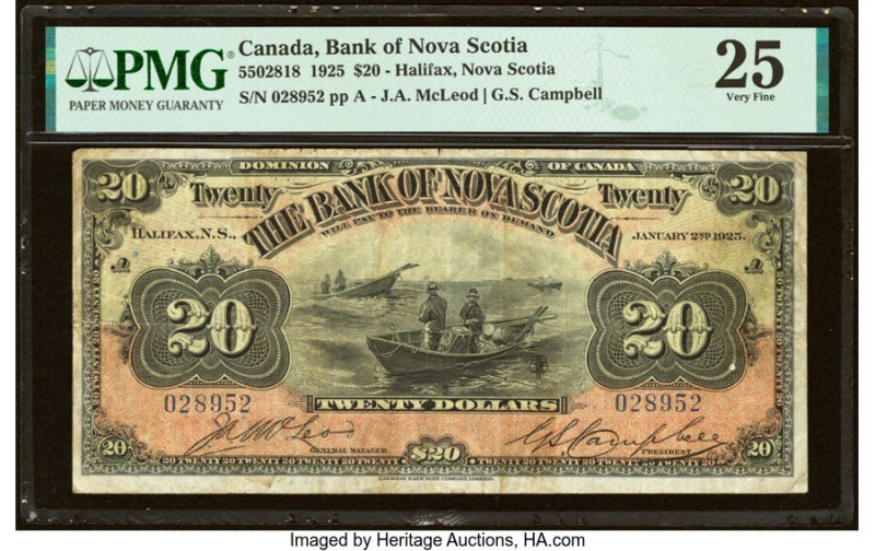 Canada Halifax, NS- Bank of Nova Scotia $20 2.1.1925 Ch.# 550-28-18 PMG Very Fin...