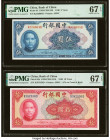 China Bank of China 5; 10 Yuan 1940 Pick 84; 85b Two Examples PMG Superb Gem Unc 67 EPQ (2). 

HID09801242017

© 2022 Heritage Auctions | All Rights R...