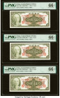 China Central Bank of China 5 Yuan 1945 (ND 1948) Pick 388 S/M#C302-2 Five Consecutive Examples PMG Gem Uncirculated 66 EPQ (5). 

HID09801242017

© 2...