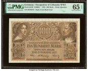 Germany State Loan Bank East 100 Mark 4.4.1918 Pick R133 PMG Gem Uncirculated 65 EPQ. 

HID09801242017

© 2022 Heritage Auctions | All Rights Reserved...